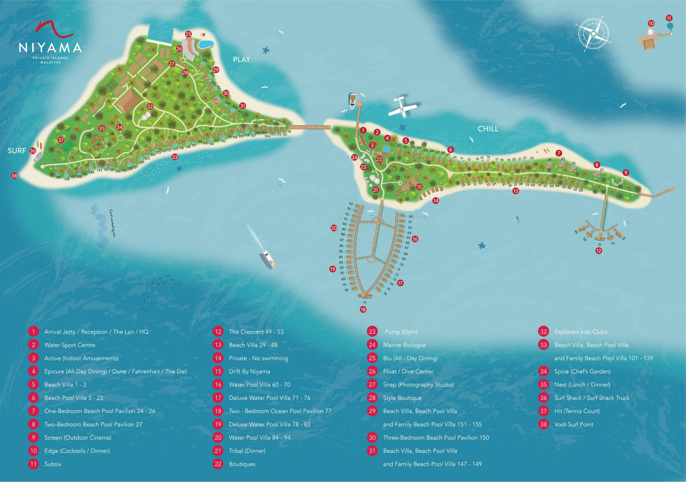 Niyama Private Islands Maldives Map