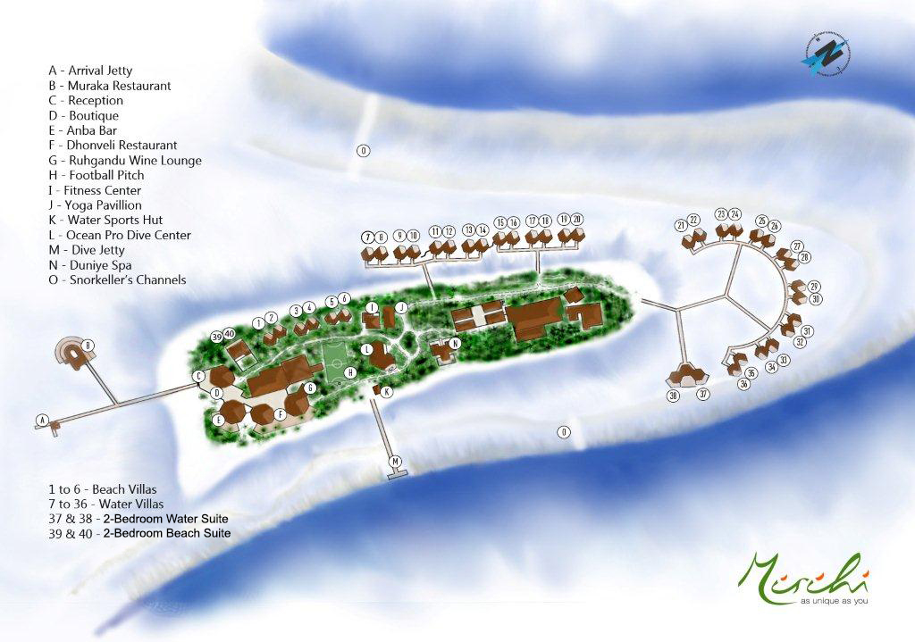 Map Resort Mirihi