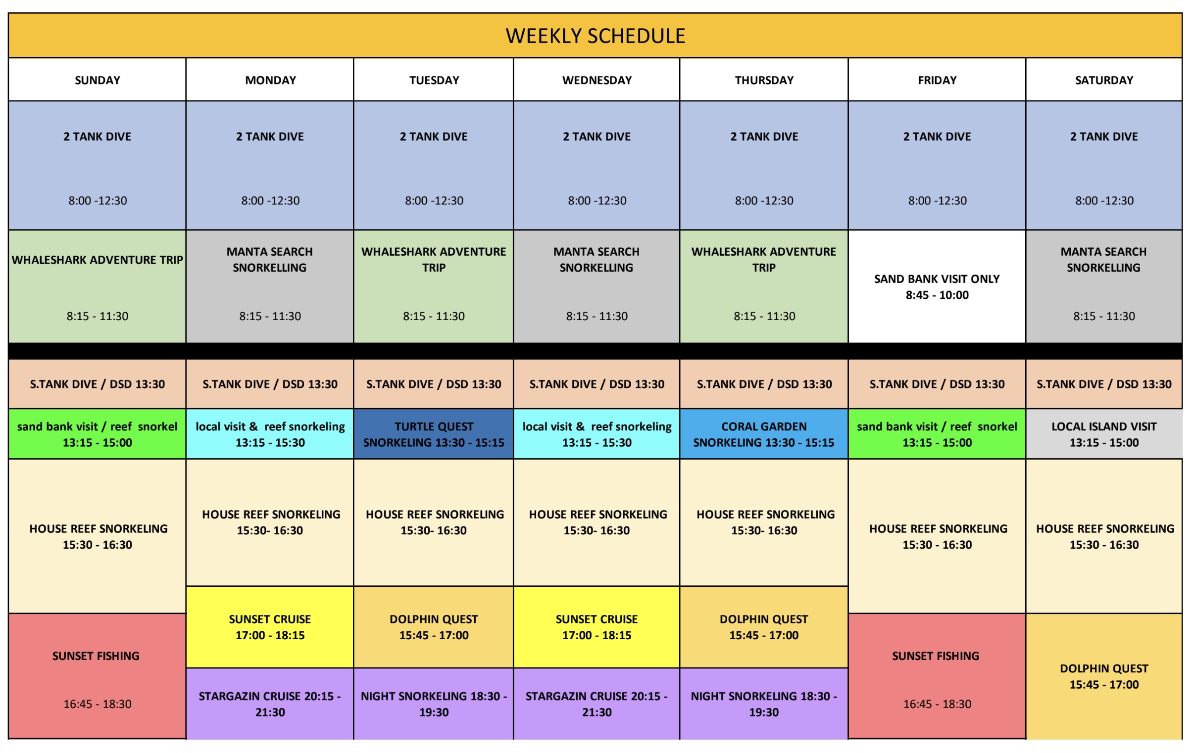 Barcelo-Whale-Lagoon-Maldives-ตารางกิจกรรม