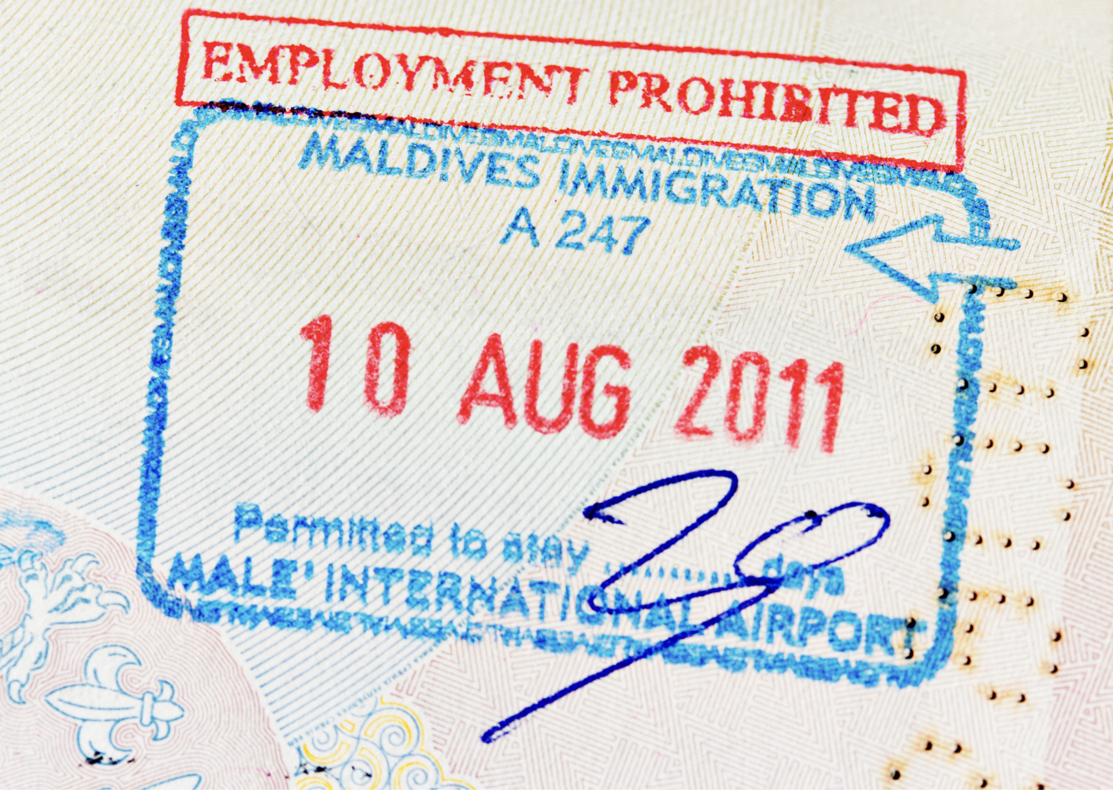 Stamp-Maldives-Visa