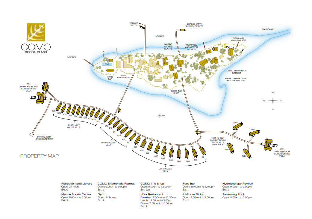 Como-Cocoa-Island-Resort-Map