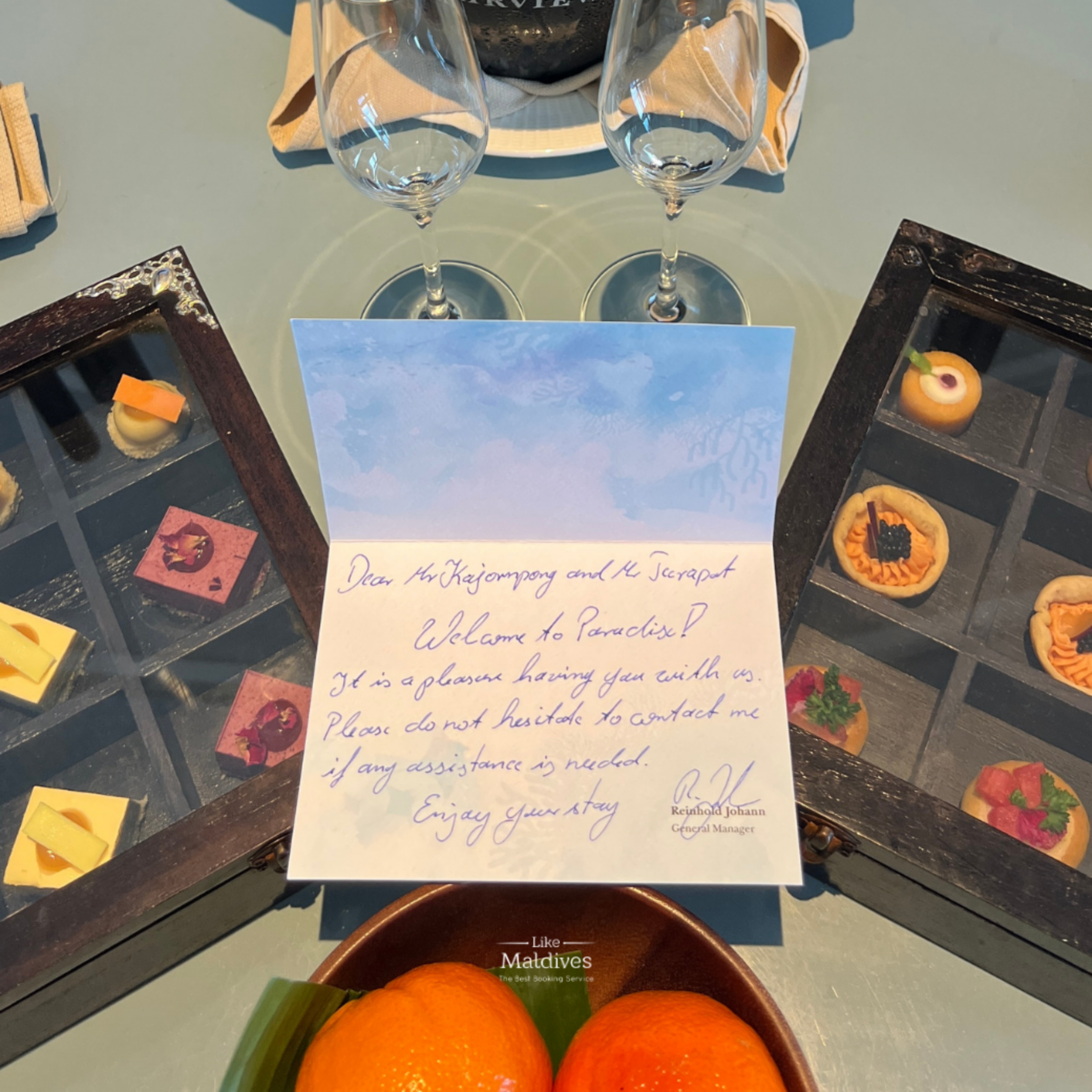 welcome-card-in-resort